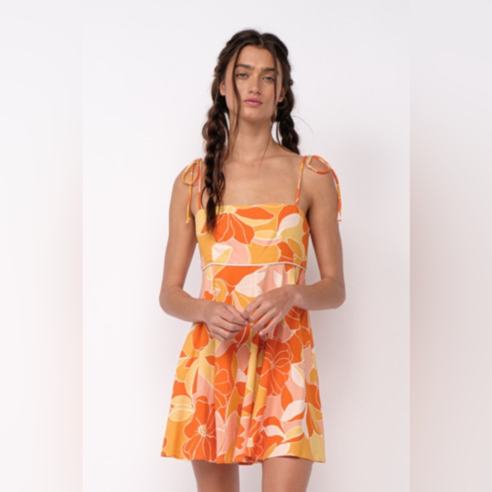 Floral Orange and Yellow Sundress